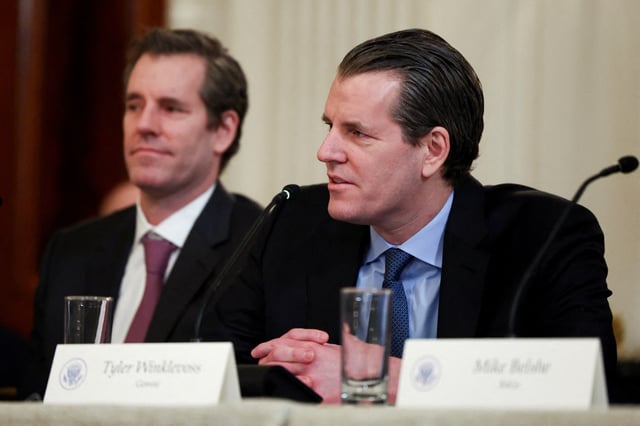 Tyler Winklevoss speaks at the White House Crypto Summit at the White House in Washington, D.C., U.S.,  March 7, 2025. REUTERS/Evelyn Hockstein/File Photo