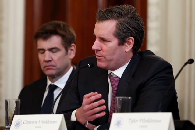 Cameron Winklevoss speaks at the White House Crypto Summit at the White House in Washington, D.C., U.S.,  March 7, 2025. REUTERS/Evelyn Hockstein/File Photo