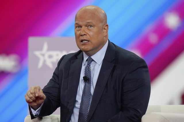 Former acting Attorney General Matt Whitaker speaks at the Conservative Political Action Conference (CPAC) in Dallas, Aug. 4, 2022. (AP Photo/LM Otero, File)