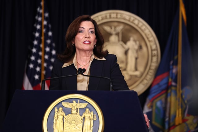 New York Gov. Kathy Hochul in Manhattan on Feb. 20, 2025.