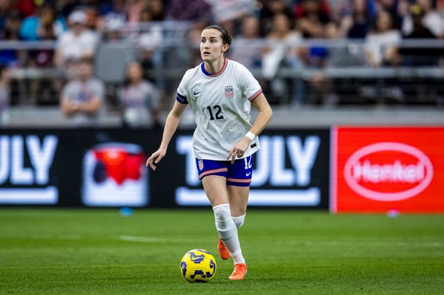 USA defender Tierna Davidson in Feb 23, 2025, in Glendale, Ariz.