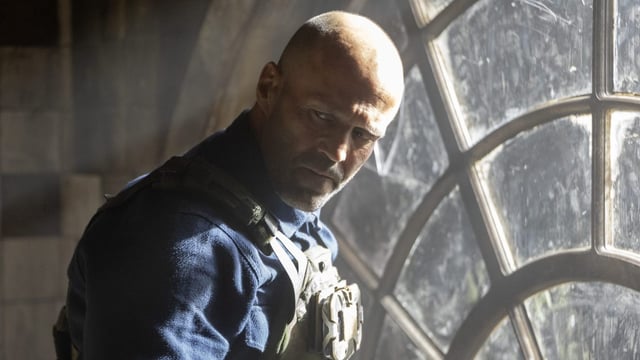 Jason Statham as Levon Cade in director David Ayer’s “A Working Man.” (Dan Wilson/Amazon MGM Studios)