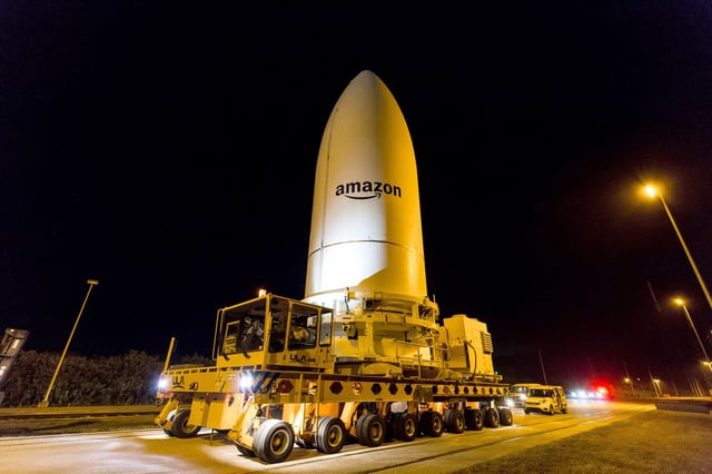 United Launch Alliance delivers the Kuiper-1 payload to its Vertical Integration Facility in Florida. (ULA Photo)