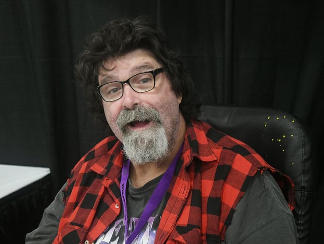 SECAUCUS, NJ - JULY 13: Mick Foley attends the Contropolis New Jersey Autograph Convention at Meadowlands Exposition Center on July 13, 2024 in Secaucus, New Jersey.