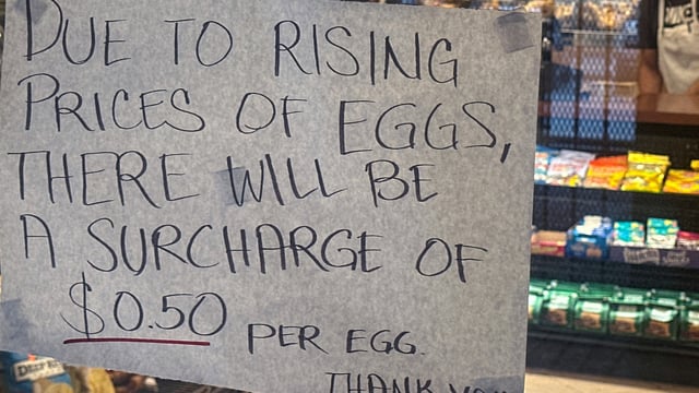 In February 2025, the average retail egg price was around $5.90 per dozen.