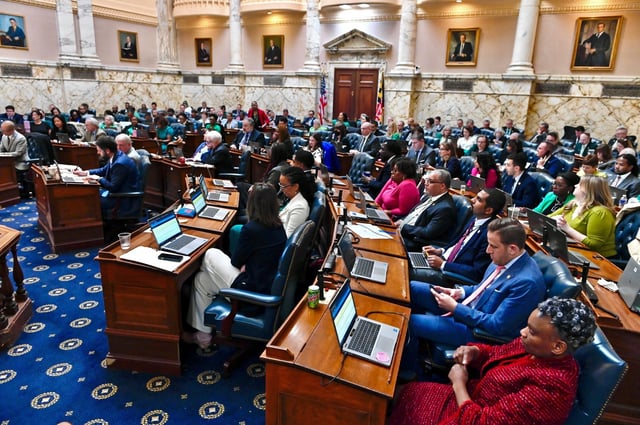Md. House of Delegates conduct floor discussions on bills on Crossover Day in Annapolis.