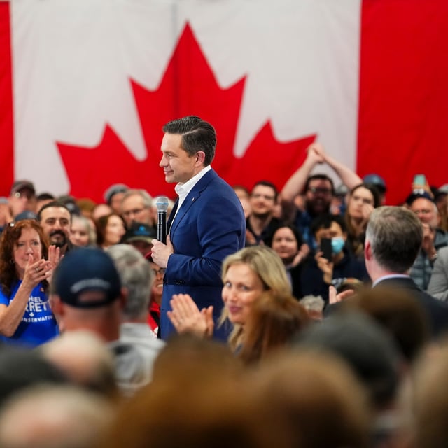 Conservative Leader Pierre Poilievre holds an election rally in Kingston, Ont., on Wednesday, April 2, 2025. THE CANADIAN PRESS/Sean Kilpatrick