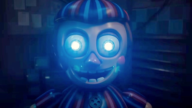 an animatronic from Five Nights looks menacing