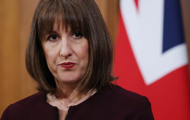Rachel Reeves, UK chancellor of the exchequer, during a news conference following her presentation of the Spring Statement (Bloomberg via Getty Images)