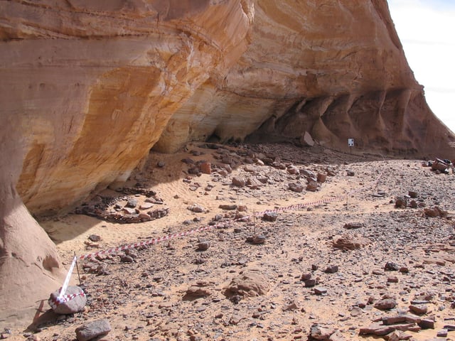 The Takarkori rock shelter is one of a number of archaeological sites around the Sahara.
