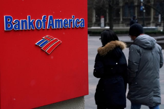 A Bank of America logo is pictured in the Manhattan borough of New York City, New York, U.S., January 30, 2019. REUTERS/Carlo Allegri/File Photo