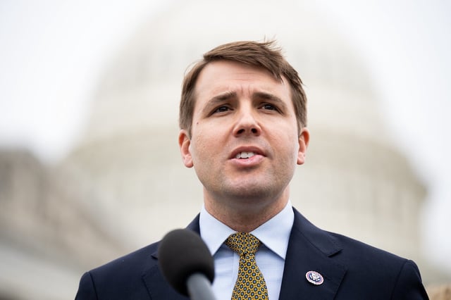Rep. Chris Pappas, D-N.H., seen here at a news conference outside the Capitol in 2022, is running for Senate. (Bill Clark/CQ Roll Call)