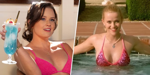 (L) Ava Phillippe on Doctor Odyssey. (R) Reese Witherspoon in Legally Blonde.
