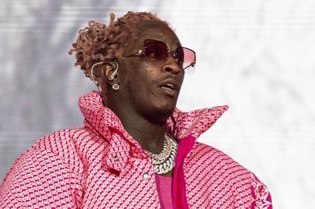 Young Thug performs at the Lollapalooza Music Festival in Chicago on Aug. 1, 2021.