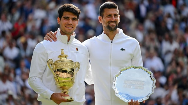 Both Alcaraz, left, and Djokovic have signed the letter
