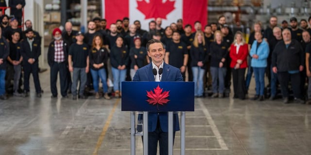 Pierre Poilievre at a recent campaign event.