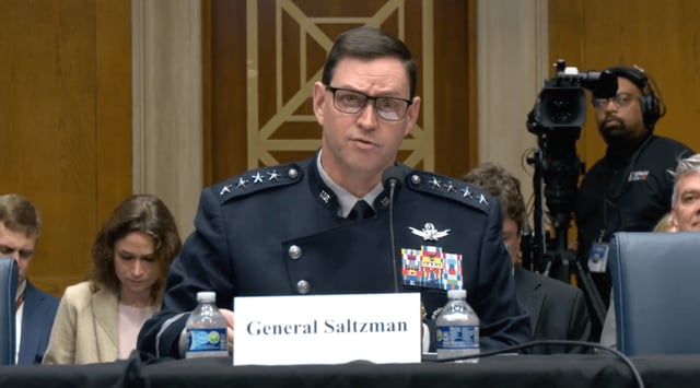 Gen. Chance Saltzman, Chief of Space Operations, testified April 3, 2025, at a hearing of the U.S.-China Economic and Security Review Commission.
