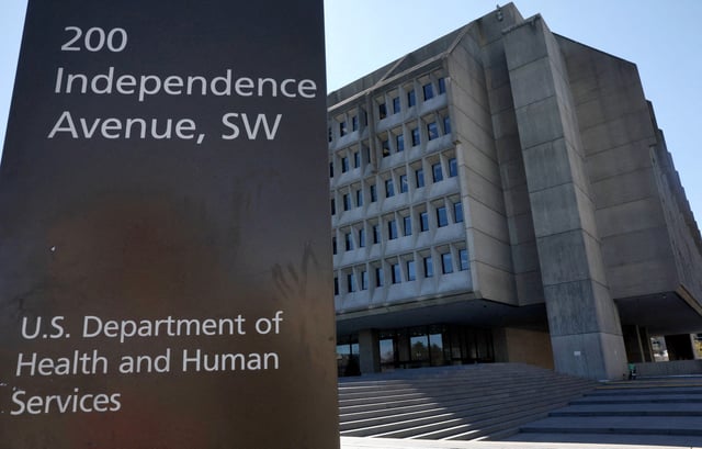 A view of the U.S. Department of Health and Human Services building, after it was reported that the HHS cuts about 10,000 full-time jobs and closes half of its regional offices, a major overhaul of the department under Health Secretary Robert F. Kennedy Jr., in Washington, D.C., U.S., March 27, 2025.