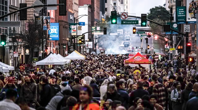 San Francisco’s Downtown First Thursdays takes over Second Street.