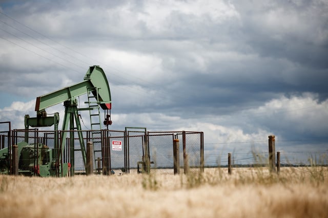 A pumpjack operates at the Vermilion Energy site in Trigueres, France, June 14, 2024. REUTERS/Benoit Tessier/File Photo