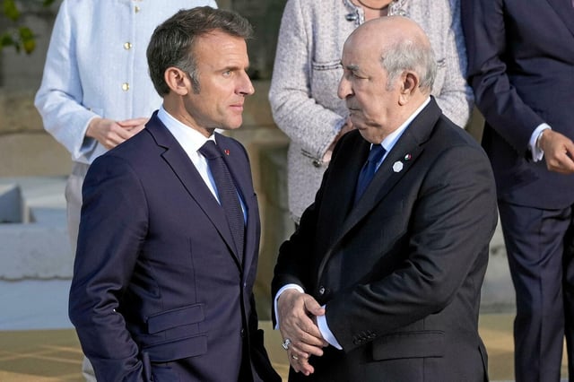 Emmanuel Macron et Abdelmadjid Tebboune lors du G7 de juin 2024.
