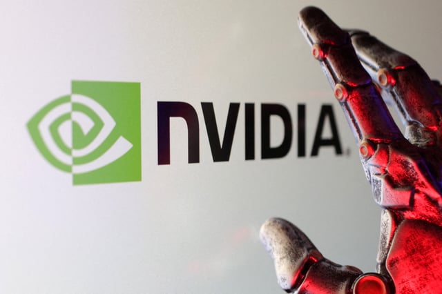 NVIDIA logo is seen in this illustration taken February 16, 2025. REUTERS/Dado Ruvic/Illustration/File Photo