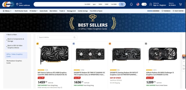 RTX 4060 top seller despite crazy price