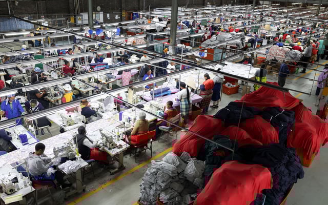L’usine Quantum Apparel, en périphérie de Maseru, la capitale du Lesotho, le petit royaume d’Afrique australe moqué par Donald Trump, le 4 avril 2025.