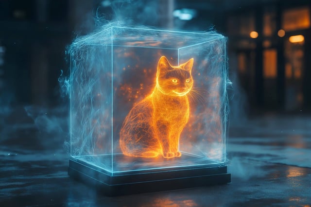 Conceptual image of Schrödinger's Cat in a box. (©Jadestar - stock.adobe.com)