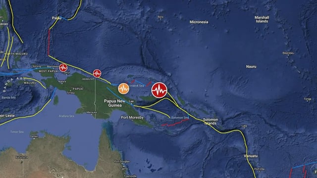 m6.9 earthquake new britain papua new guinea location map f