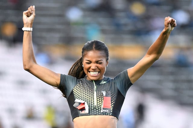 Olympic 200m champion Gabby Thomas was among the winners in the opening races of the new Grand Slam Track circuit in Kingston