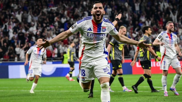 Rayan Cherki, buteur décisif face à Lille.