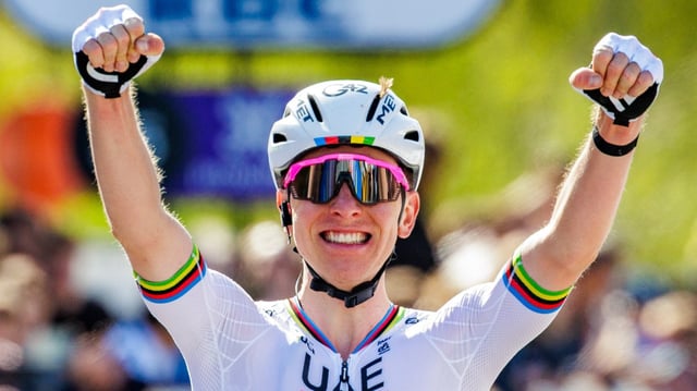Pogacar recorded an average speed of 45km/h during his second Tour of Flanders triumph