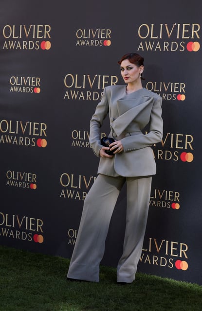 Georgie Buckland attends the Olivier Awards at the Royal Albert Hall in London, Britain, April 6, 2025. REUTERS/Isabel Infantes REFILE - CORRECTING ID FROM "SELENA BARROW" TO "GEORGIE BUCKLAND".