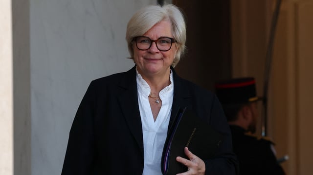 La ministre française du Travail, de la Santé, de la Solidarité et des Familles Catherine Vautrin au Palais de l'Élysée, le 19 mars 2025.