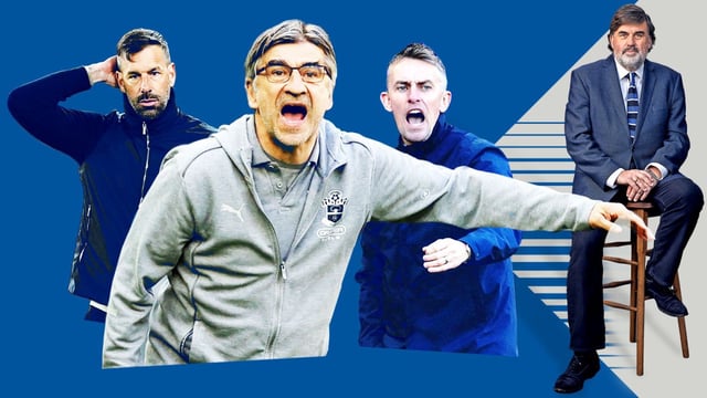 The appointment of Van Nistelrooy, left, has proved disastrous for Leicester, while Juric, centre, did nothing to prevent Southampton’s march to relegation after taking over in December. McKenna, right, needs a miracle to keep Ipswich up