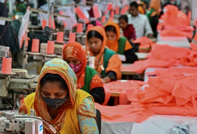 Textile and garment production accounts for about 80 percent of exports in Bangladesh