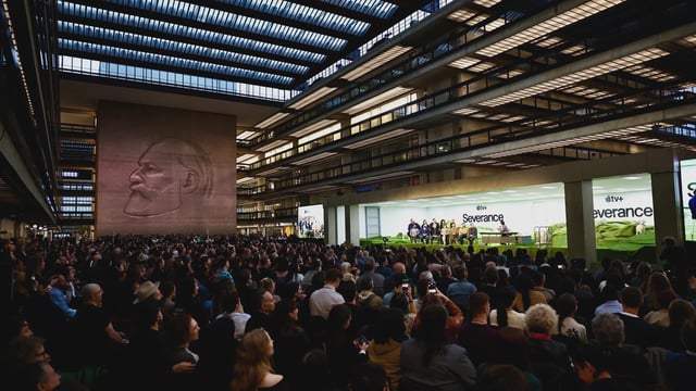 Apple TV+’s “Severance” takes over Bell Works in New Jersey for the “Severance” ORTBO Activation and panel discussion.