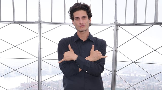NEW YORK, NEW YORK - SEPTEMBER 17: Jack Schlossberg visits The Empire State Building on September 17, 2024 in New York City.