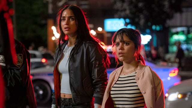 Melissa Barrera and Jenna Ortega in "Scream VI" (Credit: Paramount)