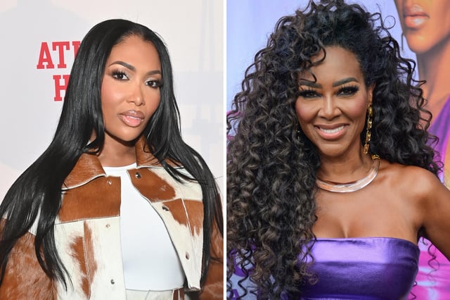 Brit Eady attends the game between the Los Angeles Clippers and the Atlanta Hawks at State Farm Arena on March 14, 2025 in Atlanta, Georgia. Kenya Moore attends her hair spa grand opening at Kenya Moore Hair Spa on June 6, 2024 in Atlanta, Georgia.