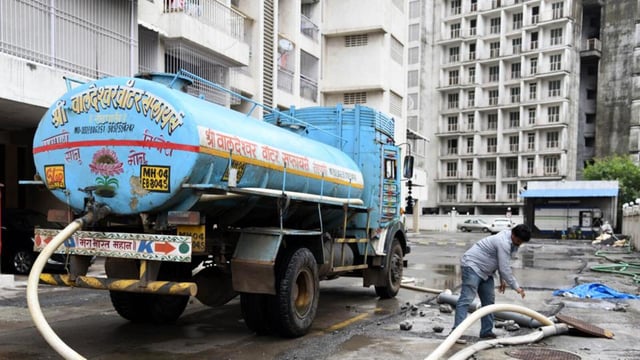 Navi Mumbai, India - July 4, 2018:( file photo ) Acure water shortage - Kharghar & Taloja in Navi Mumbai, India, on Wednesday, July 4, 2018. (Photo by Bachchan Kumar/ HT PHOTO) (HT PHOTO)