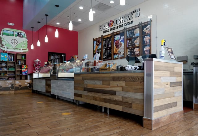 A Ben & Jerry's ice cream parlor as seen Sept. 23, 2021, in Miami, Florida.