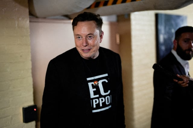 Elon Musk looks on during the day of a meeting with House Republicans to discuss the Department of Government Efficiency (DOGE) on Capitol Hill in Washington, D.C., U.S., March 5, 2025. REUTERS/Kent Nishimura/File Photo