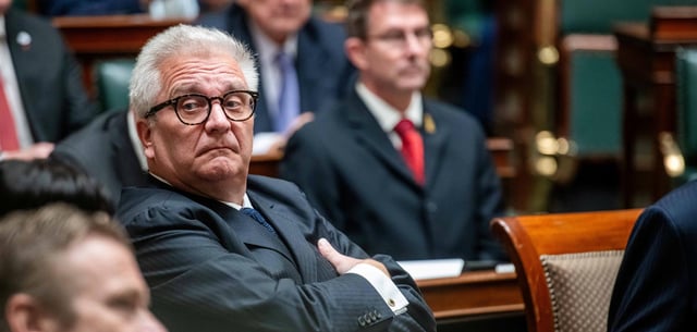Prinz Laurent von Belgien während der Feierlichkeiten zum Fest des Königs im Jahr 2023