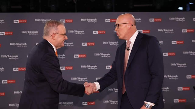 The two major political party leaders faced off for the first time in western Sydney, clashing over energy, Gaza and cost-of-living.