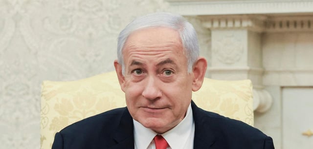 Benjamin Netanjahu am Montag im Oval Office