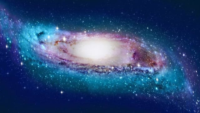 From a great distance, our Milky Way Galaxy would look like a thin disk of stars that orbits once every few hundred million years around its central region, where hundreds of billions of stars provide the gravitational ‘glue’ to hold it all together. But this pull of gravity is much weaker in the Galaxy’s far outer disk. There, the hydrogen atoms making up most of the Milky Way’s gas disk are no longer confined to a thin plane, instead they give the disk an S-like, or warped, appearance. Image credit: Xiaodian Chen.