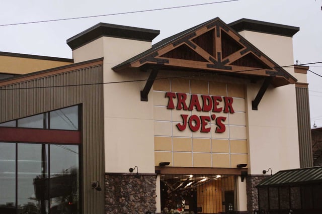 The outside of a Trader Joe’s store in Washington.