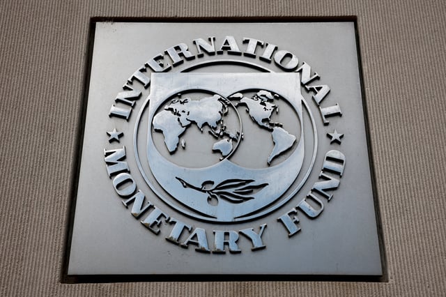 A view of the International Monetary Fund (IMF) logo at its headquarters in Washington, D.C., U.S., November 24, 2024. REUTERS/Benoit Tessier/File Photo